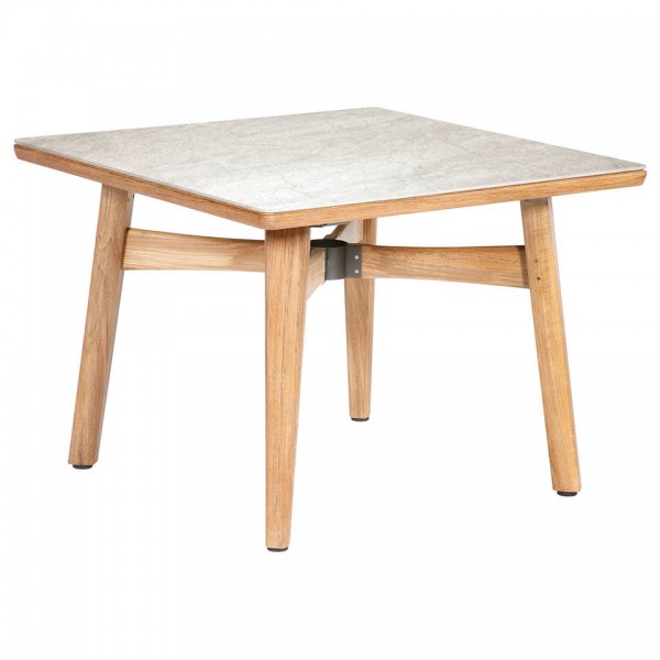 Barlow Tyrie Monterey Dining Table Square 100cm - Teak & Ceramic - Frost