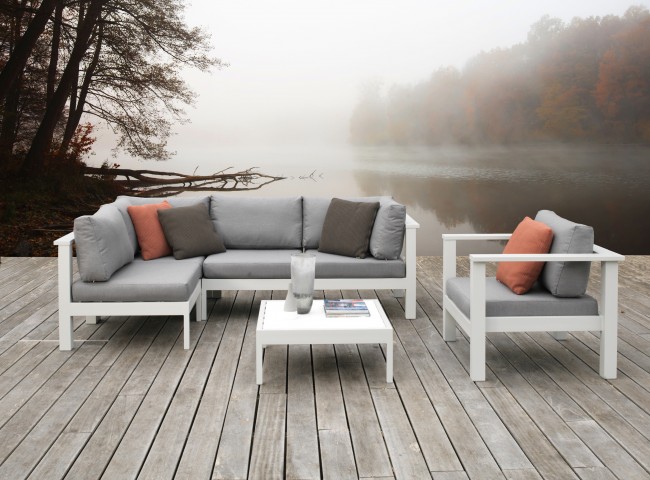 Gray cheap outdoor ottoman