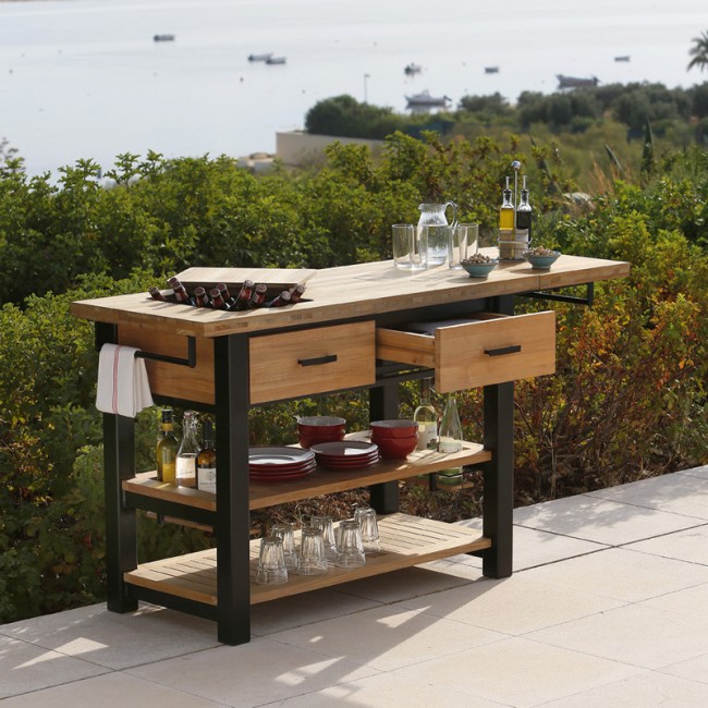 Rustic cheap serving table