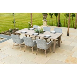 4 Seasons Outdoor Lisboa 6 Seat Dining with 240cm Derby