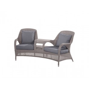 4 Seasons Outdoor Sussex love seat with 4 cushions