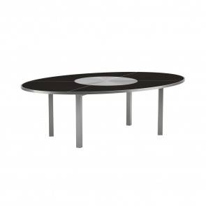 O-Zon 240cm Oval Dining Table With Stainless Steel Centre OZN 240 S