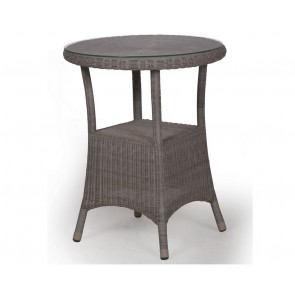 4 Seasons Outdoor Sussex Bistro table 60cm diameter 72cm highwith Glass Top